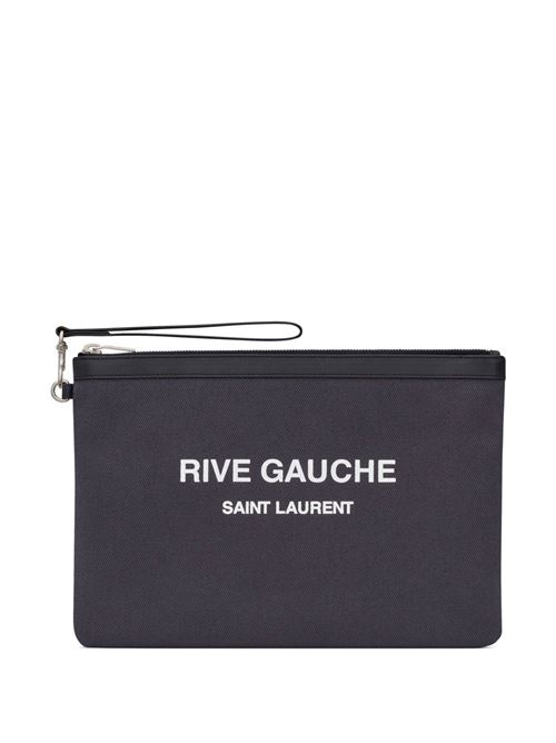 Saint Laurent RIVE GAUCHE ZIPPERED POUCH IN BIAS CANVAS SAINT LAURENT | 58136996NAE/1298